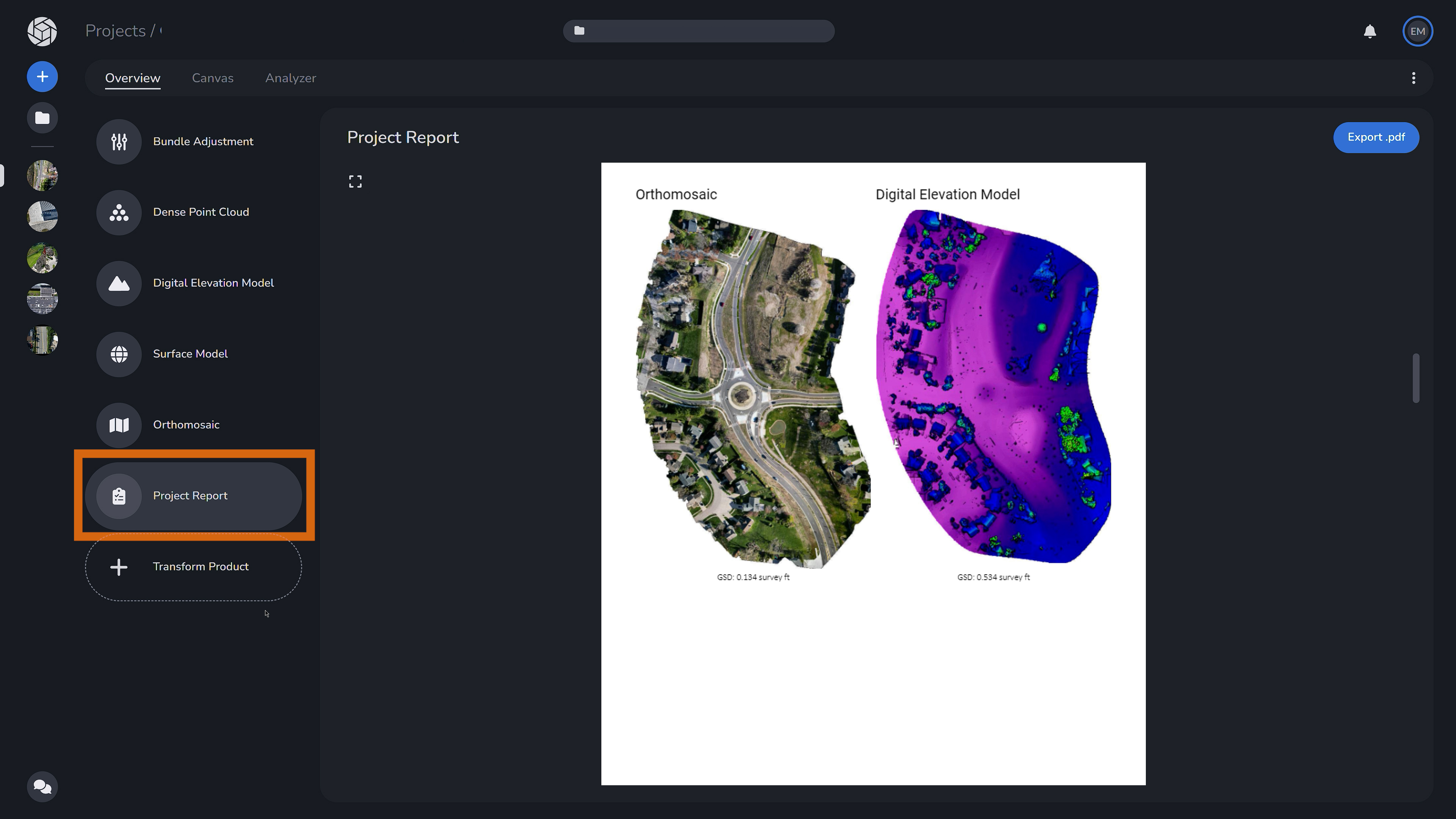 PixElement Overview Tab - Project Report