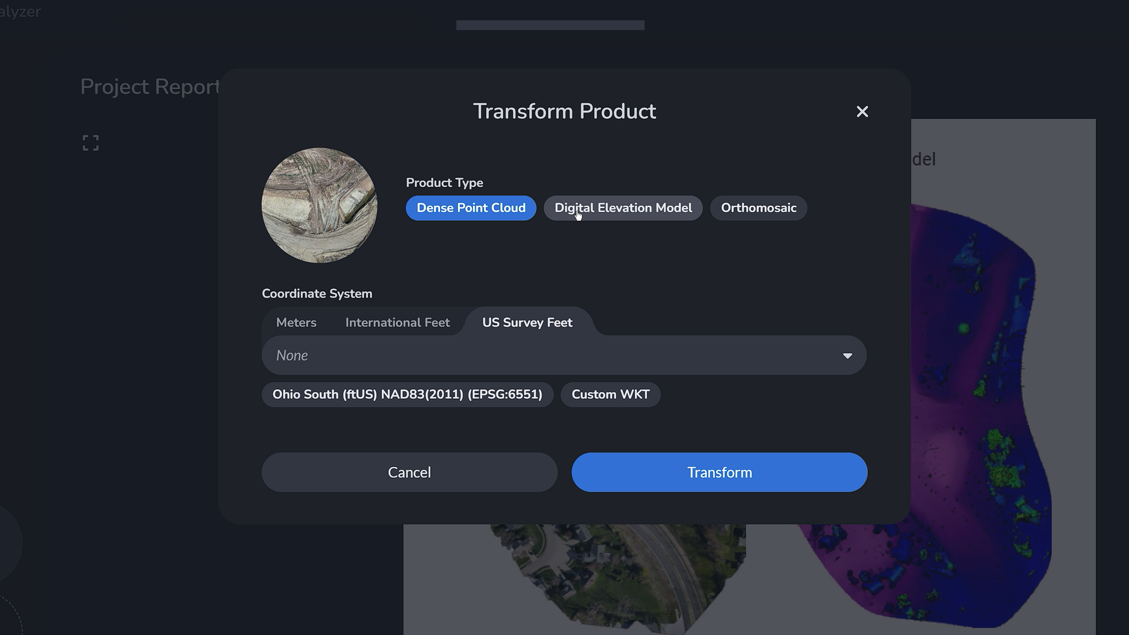 PixElement Transform Product Modal