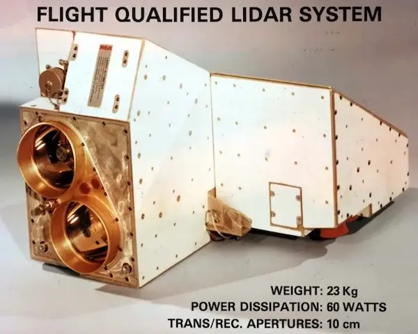 LiDAR system flown on Apollo Mission (NASA)