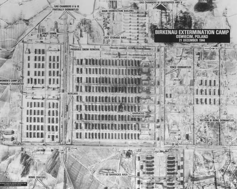 Auschwitz-Birkenau Concentration & Extermination Camp Aerial Survey with Annotations. (USHMM)