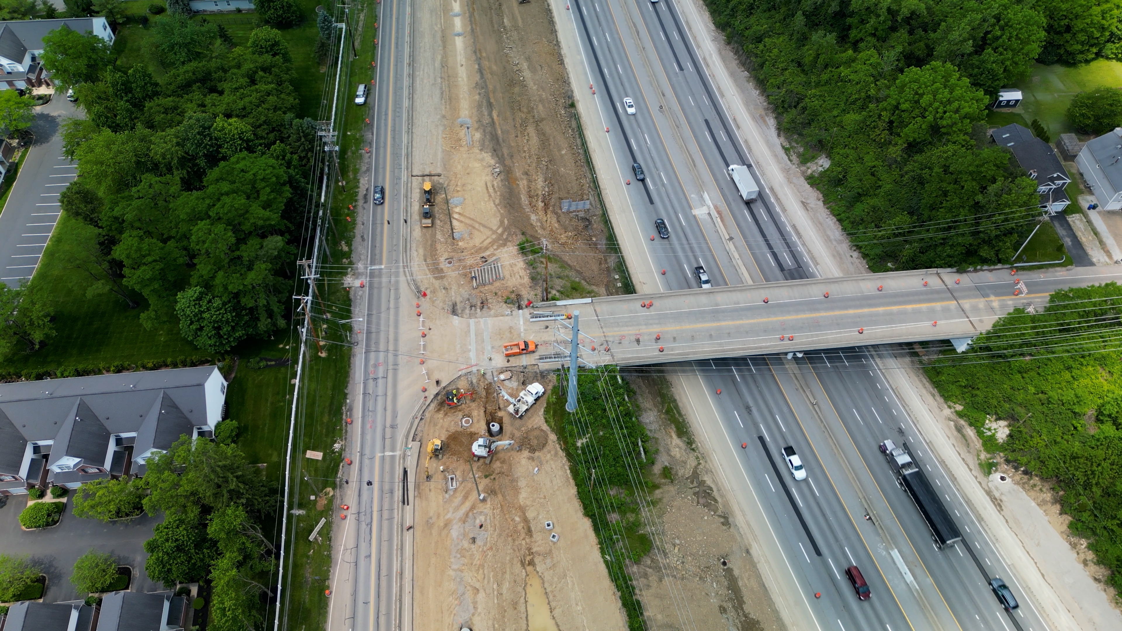 Aerial image of construction on Ulry Road