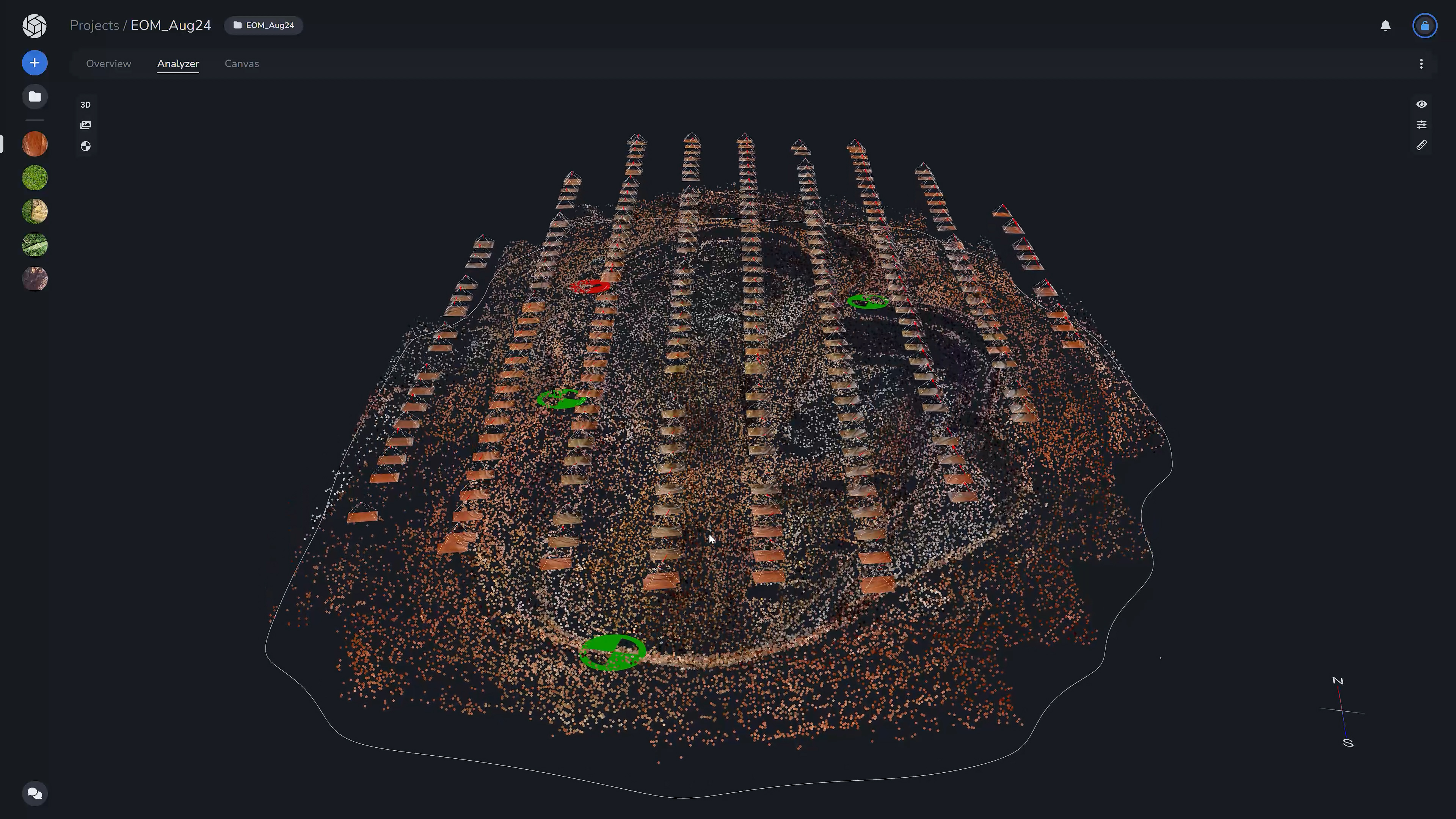 Sparse Point Cloud Imagery and GCPs