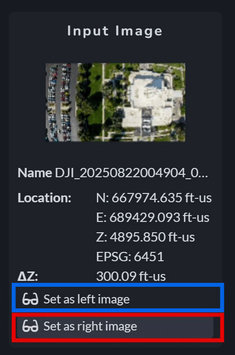 Input Images Submenu