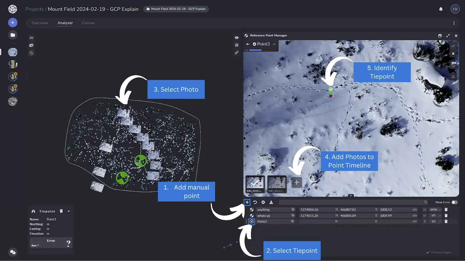 PixElement Reference Point Manager - Tiepoint Instructions