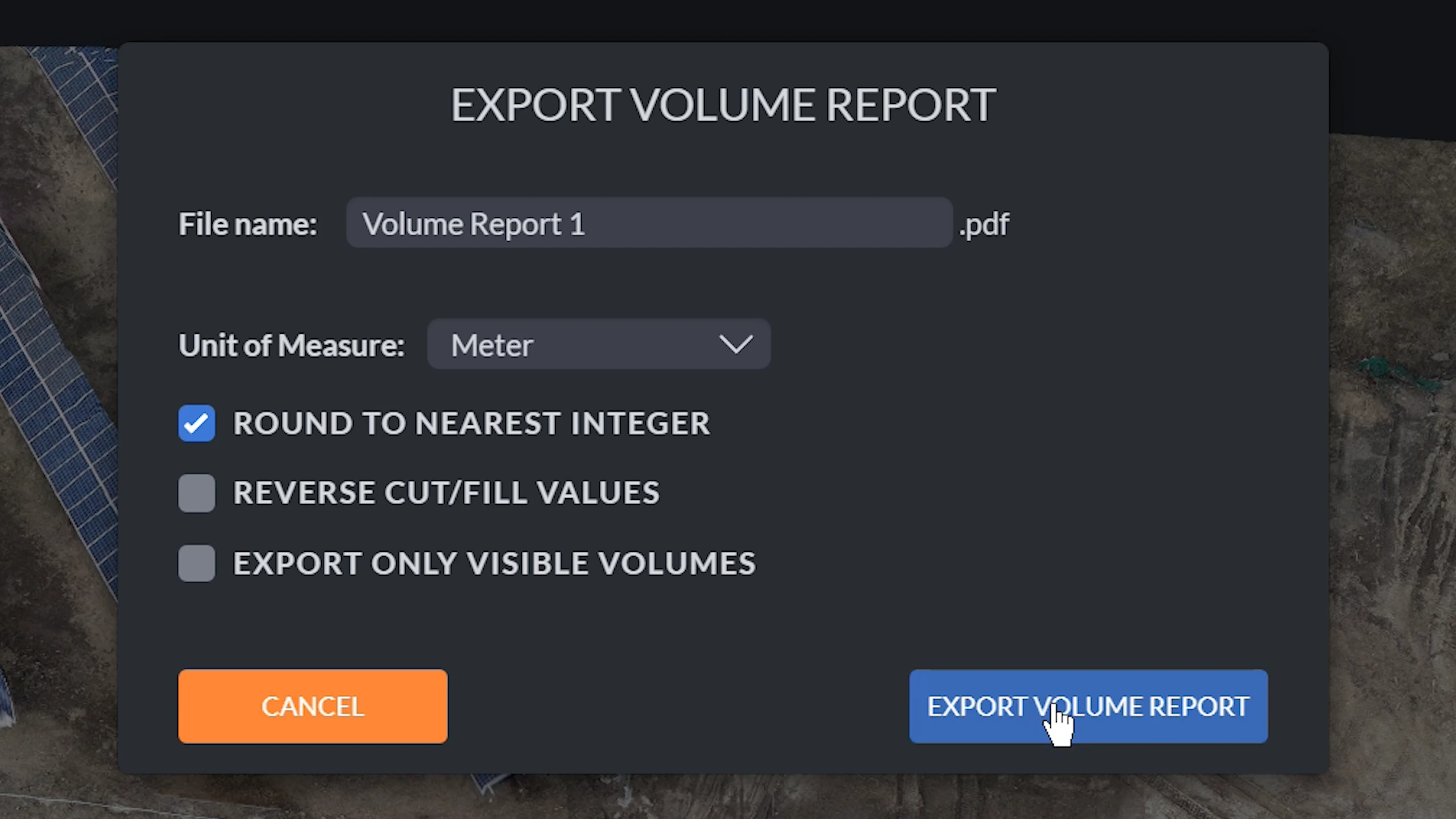 {Export Menu}