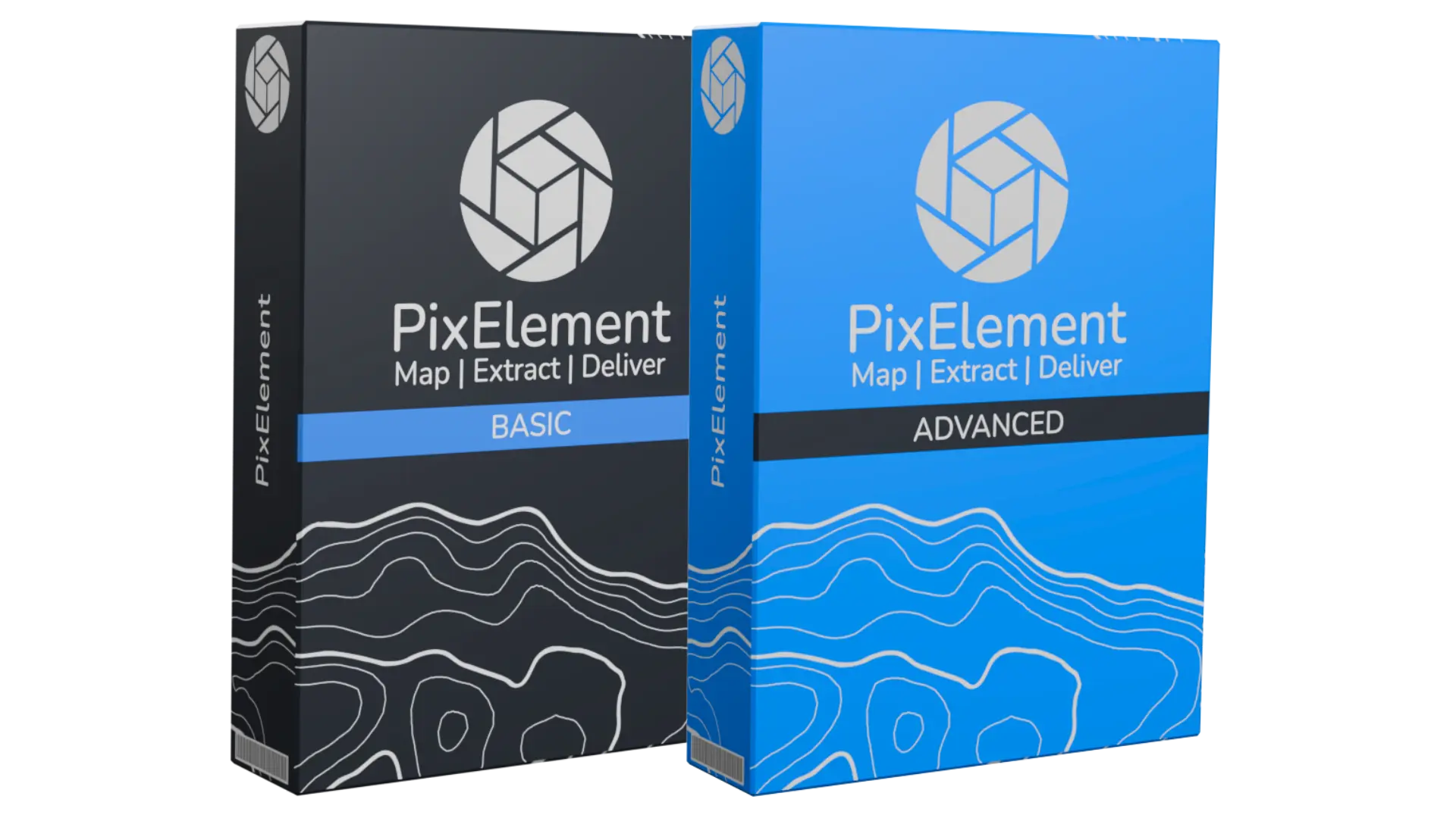 {PixElement Software Boxes}
