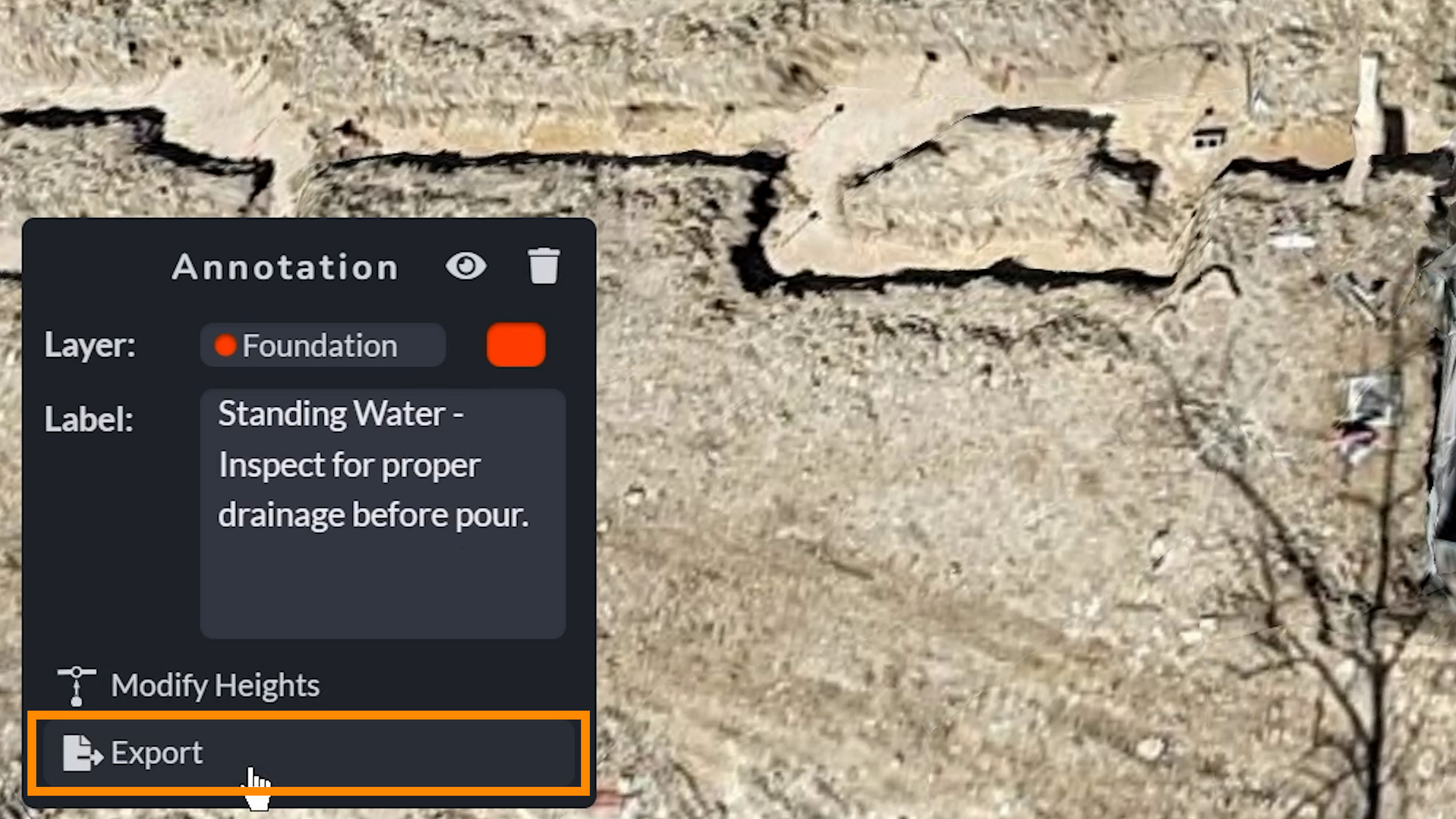 {Export Annotation Menu}