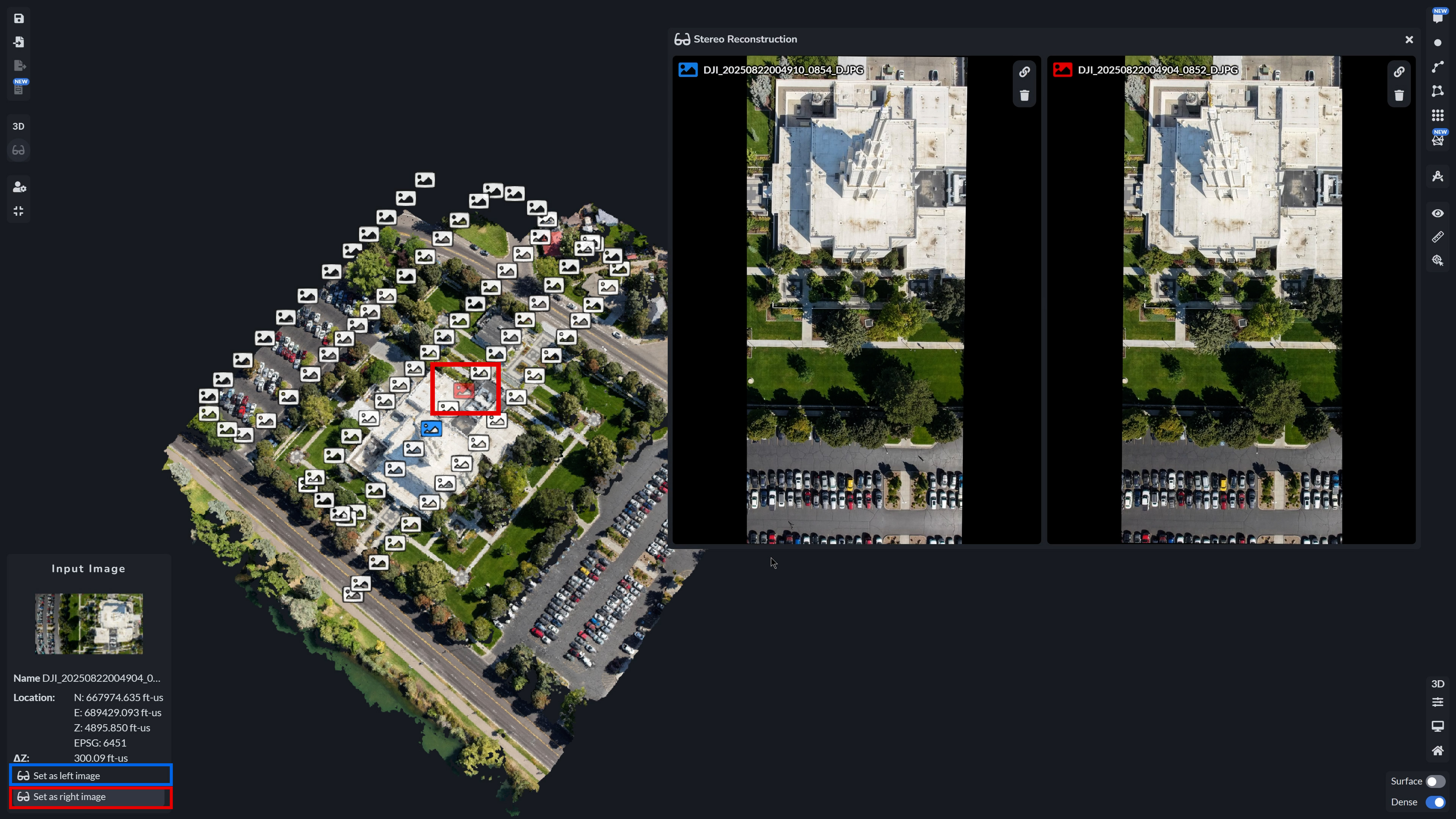 Setting Left and Right Images