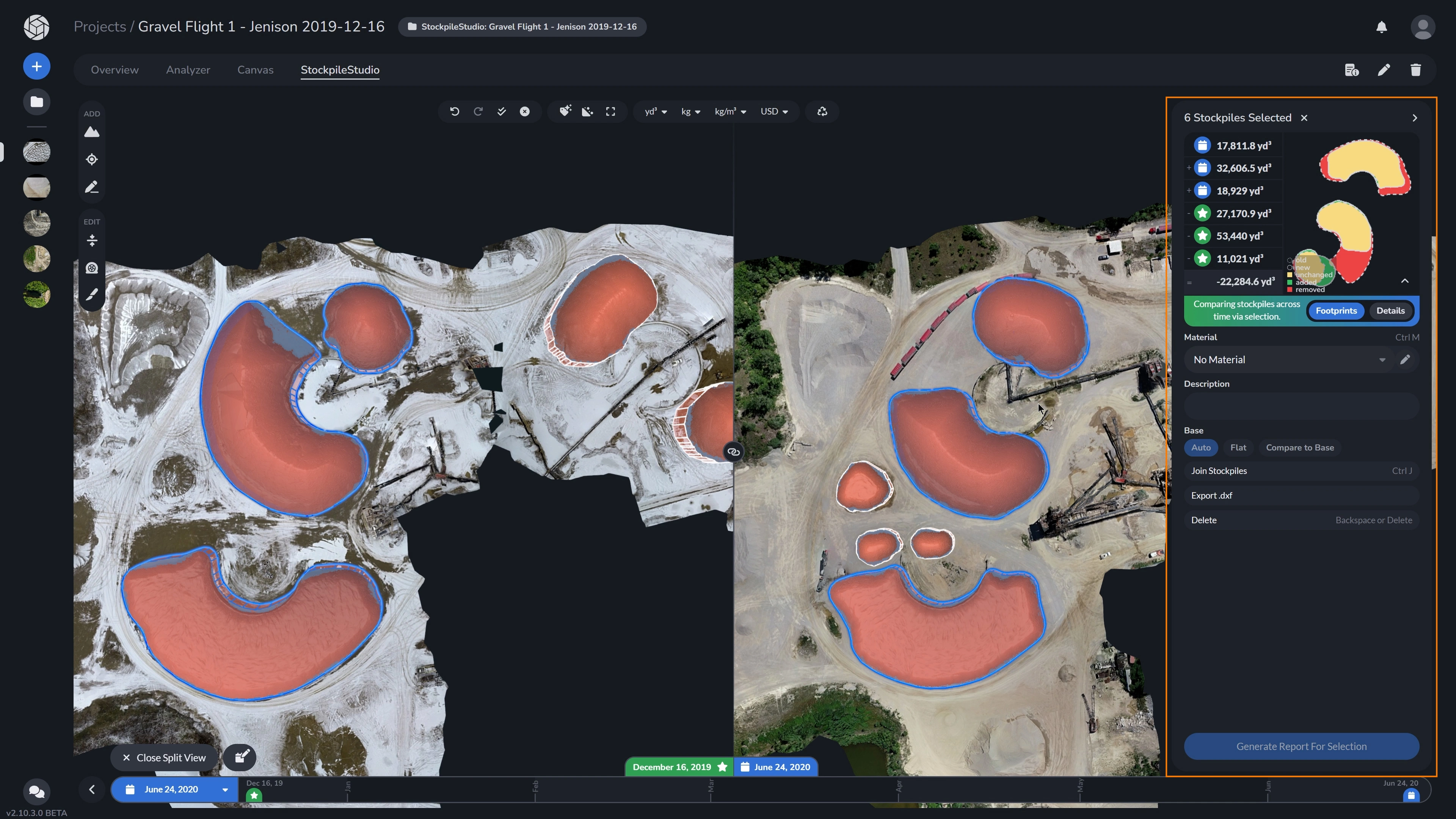 Stockpile Volumetric Details