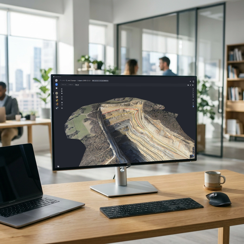 PixElement Desktop Software on Monitor